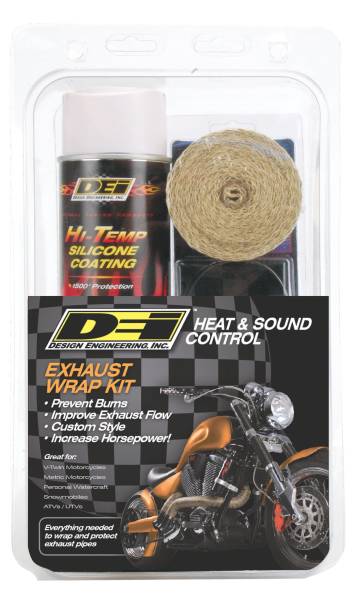 DEI - EXHAUST PIPE WRAP KIT TAN WRAP W/WHITE COATING - Image 1