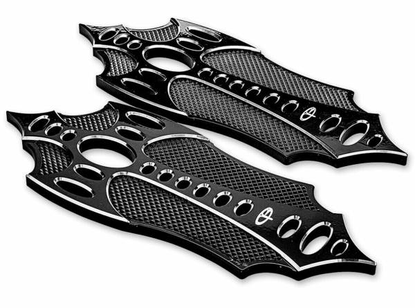 PREC. BILLET - FLOORBOARDS PASSENGER BAD AXE BLACK - Image 1