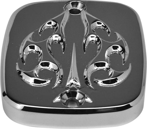 PREC. BILLET - UPPER BRAKE CYLINDER COVER ACE'S WILD DYNA COVER CHROME - Image 1