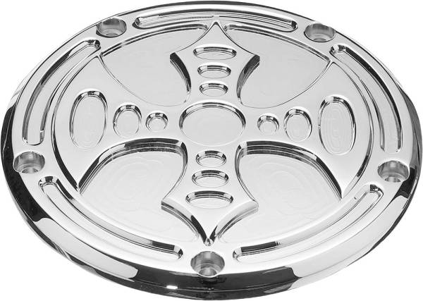 PREC. BILLET - BILLET DERBY COVER BAD AXE CHROME - Image 1