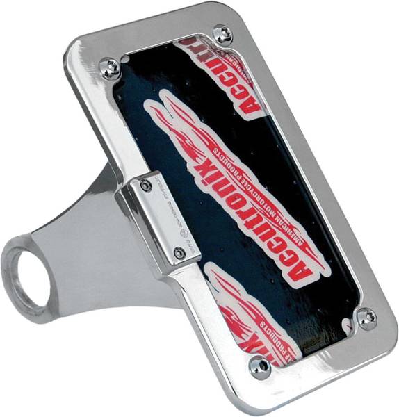 ACCUTRONIX - SIDE MOUNT LICENSE PLATE CHROME XL - Image 1