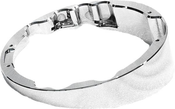 MC BAGGERS - RAKED HEADLIGHT BEZEL CHROME - Image 1