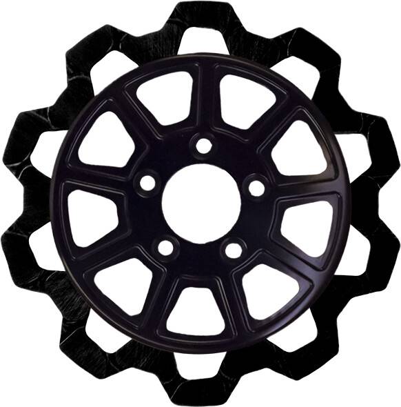 LYNDALL BRAKES - 9 SPOKE ROTOR FRONT BLK/BLK BOW TIE 11.8" - Image 1