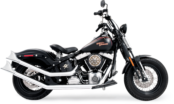 FREEDOM - UPSWEEP W/FISHTAILS CHROME `86-17 SOFTAIL - Image 1