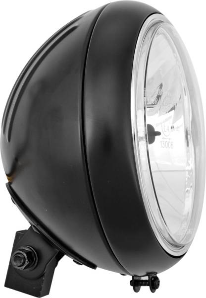 HARDDRIVE - 7" HEADLIGHT 60/55W GROOVED SHELL BLACK - Image 1