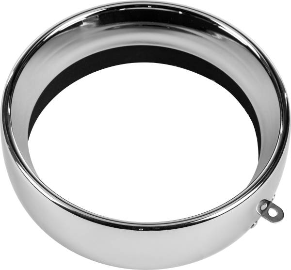 HARDDRIVE - FRENCHED HEADLIGHT TRIM RING CHROME 5-3/4 TAB STYLE - Image 1