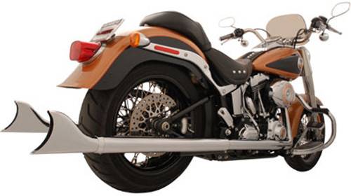 FREEDOM - SHARKTAIL DUAL SYSTEM CHROME 2.5"ODX36" `07-17 SOFTAIL - Image 1