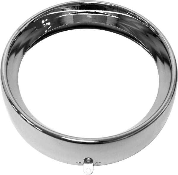 HARDDRIVE - FRENCHED HEADLIGHT TRIM RING CHROME 7 TAB STYLE - Image 1