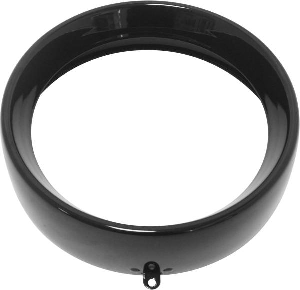 HARDDRIVE - FRENCHED HEADLIGHT TRIM RING BLACK 7 TAB STYLE - Image 1