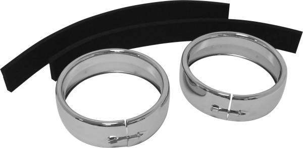 HARDDRIVE - PASSING LAMP TRIM RINGS CHROME - Image 1