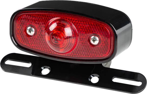 HARDDRIVE - CHOPPER TAILLIGHT BLACK LED W/LICENSE BRACKET - Image 1