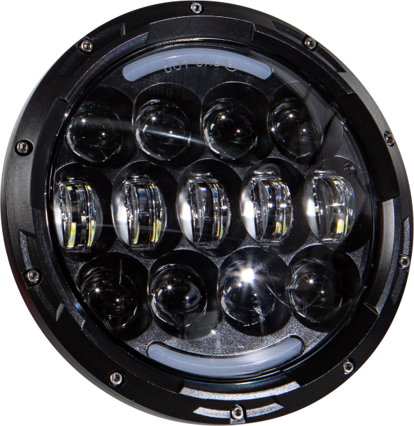 HARDDRIVE - LED HEADLIGHT 7" 105W WHITE ANGEL EYES - Image 1