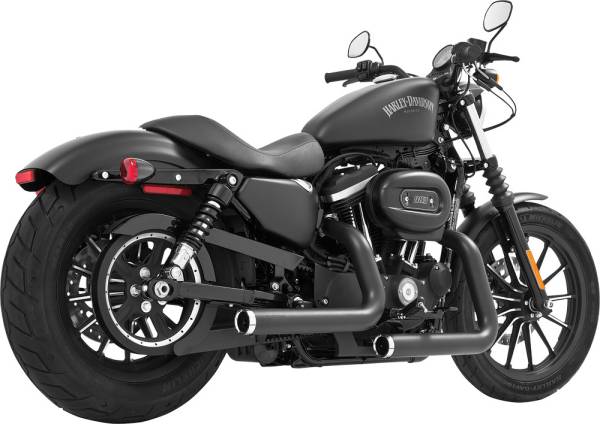 FREEDOM - STAGGERED DUALS BLACK W/CHROME TIP SPORTSTER - Image 1