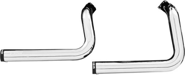 FREEDOM - STAGGERED DUALS SOFTAIL EXHAUST CHROME W/BLACK TIP - Image 1