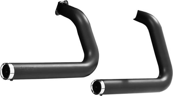 FREEDOM - STAGGERED DUALS SOFTAIL EXHAUST BLACK W/CHROME TIP - Image 1