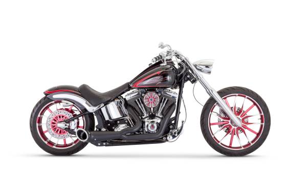 FREEDOM - TURNOUT 2-1 BLACK W/BLACK TIP `86-17 SOFTAIL - Image 1