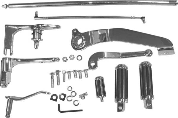 HARDDRIVE - FORWARD CONTROL KIT W/CHROME MOUNTING PLATES AND PEGS - Image 1