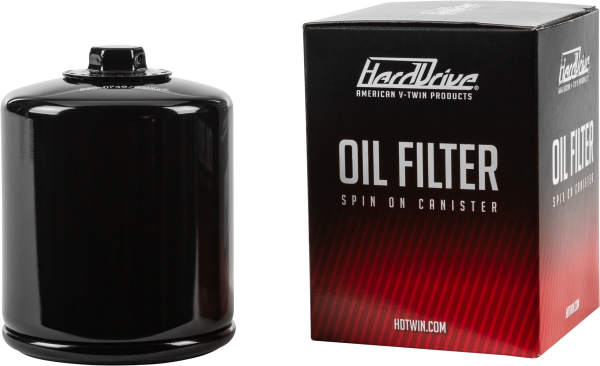 HARDDRIVE - OIL FILTER EVO BLACK HEAVY DUTY W/HEX - Image 1