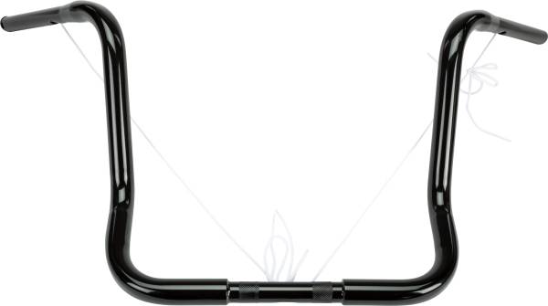 HARDDRIVE - BAGGER APE-HANGER TBW 16" GLOSS BLACK - Image 1