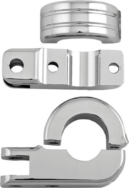 HARDDRIVE - FOOTPEG MOUNT CLAMPS 1.25" BAR CHROME - Image 1