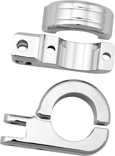 HARDDRIVE - FOOTPEG MOUNT CLAMPS 1.5" BAR CHROME - Image 1