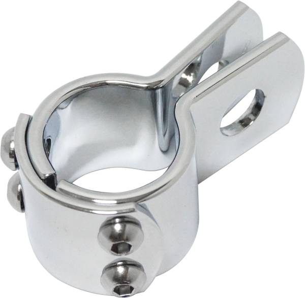 HARDDRIVE - THREE PIECE FRAME CLAMP  1-1/4 CHROME - Image 1