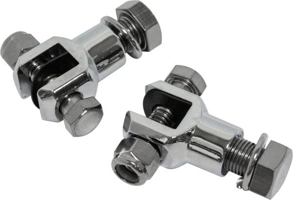 HARDDRIVE - FOOTPEG CLEVIS MOUNTS CHROME 3/8"-24 THREAD - Image 1