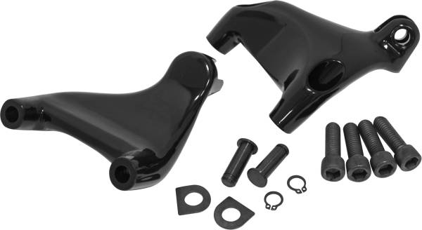 HARDDRIVE - PASSENGER PEG MOUNTS BLACK SPORTSTER 04-11 - Image 1