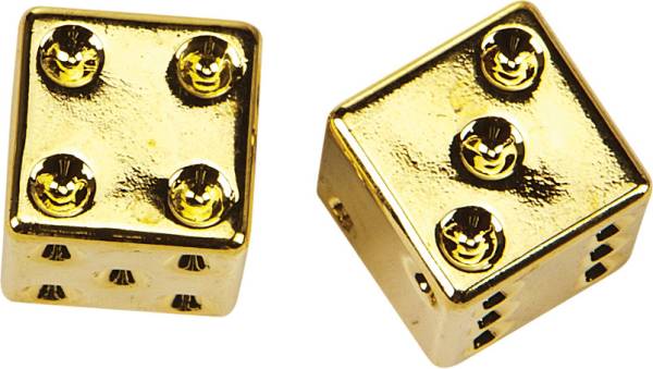 HARDDRIVE - VALVE STEM CAPS GOLD DICE - Image 1