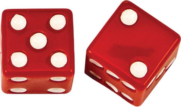 HARDDRIVE - VALVE STEM CAPS RED DICE PR - Image 1