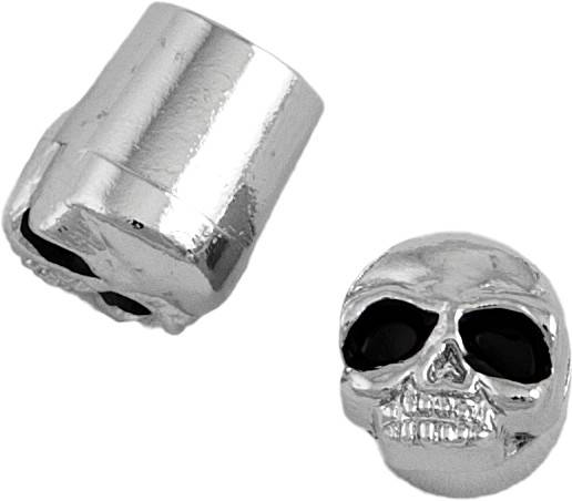 HARDDRIVE - VALVE STEM CAPS METAL STEM CHROME SKULL PR - Image 1