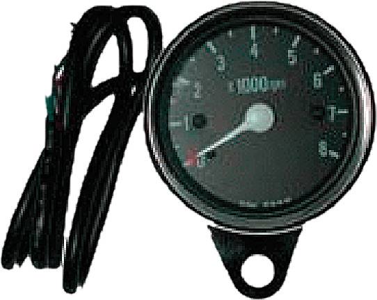 HARDDRIVE - MINI 8000 RPM TACHOMETER BLACK FACE - Image 1