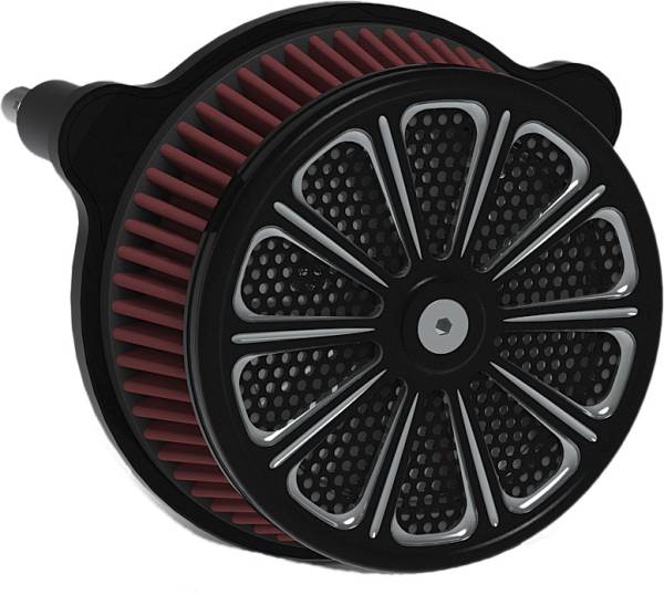 HARDDRIVE - AIR CLEANER LUCK BLACK TWIN CAM & EVO - Image 1