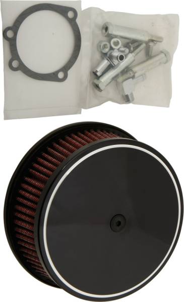 HARDDRIVE - ROUND AIR CLEANER HP CLASSIC SMOOTH BLACE 5-7/8" - Image 1