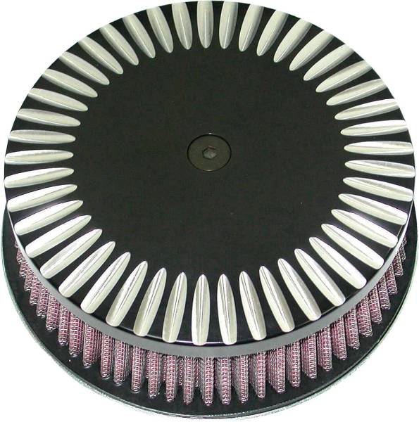 HARDDRIVE - ROUND AIR CLEANER HP NOTCH BLACK 5-7/8" - Image 1