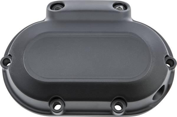 HARDDRIVE - TRANS SIDE COVER FLAT BLACK 6 TWIN CAM 07-17 & DYNA 06 - Image 1