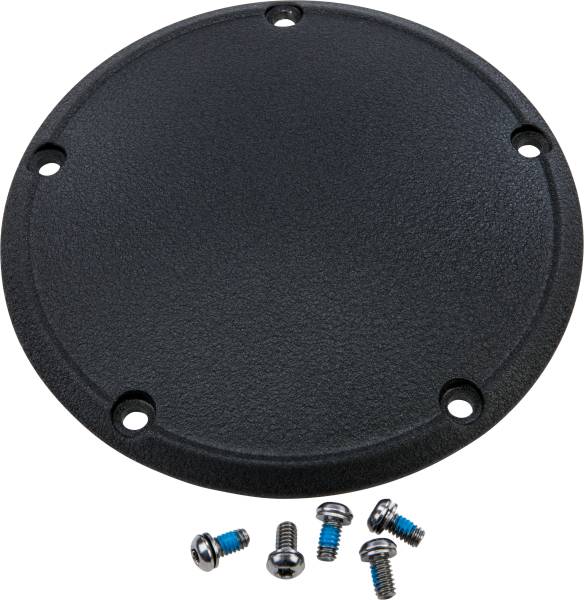 HARDDRIVE - 5 HOLE DERBY COVER WRINKLE BLK BIG TWIN 99-16 - Image 1