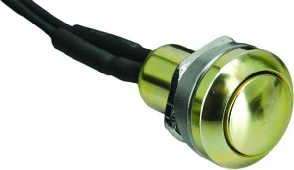 HARDDRIVE - MINI PUSH BUTTON SWITCH GOLD - Image 1