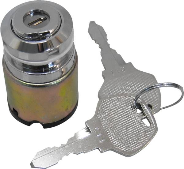 HARDDRIVE - FLAT KEY IGNITION SWITCH CHROME - Image 1