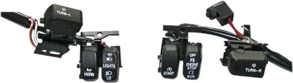 HARDDRIVE - HBAR SWITCH KIT BLK/WHT LETTRS 1996-06 W/OUT CRUISE CNTRL - Image 1