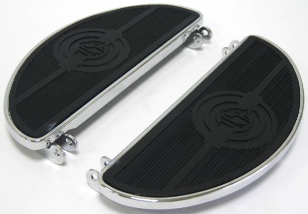 HARDDRIVE - FLOORBOARD SET OVAL W/USA LOGO FLST 86-17 FLT 84-UP - Image 1