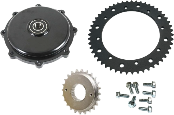 HARDDRIVE - CUSH DRIVE CHAIN CONV KIT BLACK `09-16 FLH/FLT - Image 1