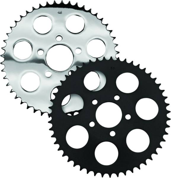 HARDDRIVE - CHROME REAR SPROCKET 46T BIG TWIN 00-13 - Image 1