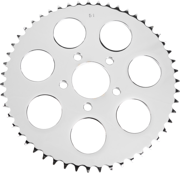 HARDDRIVE - CHROME REAR SPROCKET 51T BIG TWIN 00-13 - Image 1