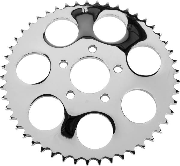 HARDDRIVE - CHROME REAR SPROCKET 49T DISHED BIG TWIN 00-13 - Image 1