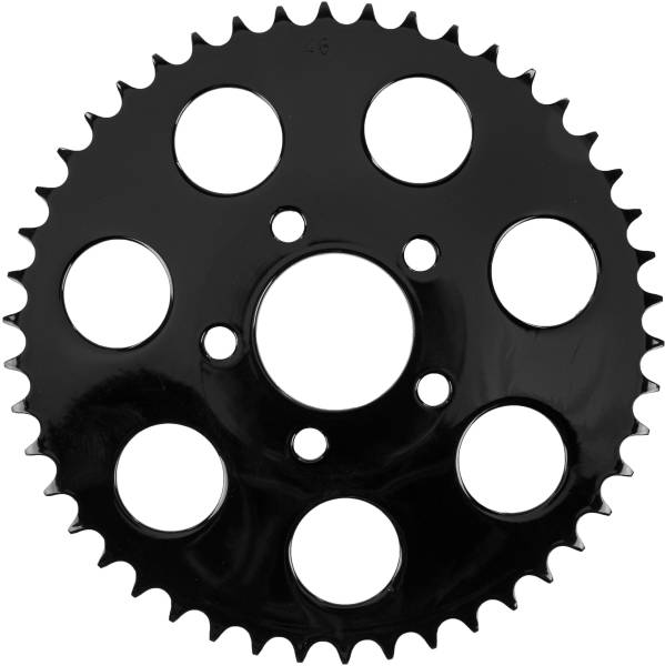 HARDDRIVE - GLOSS BLACK REAR SPROCKET 46T DISHED BIG TWIN 00-13 - Image 1