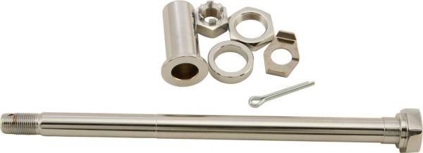 HARDDRIVE - CHROME REAR AXLE W/HARDWARE FL MODELS 58-66 - Image 1