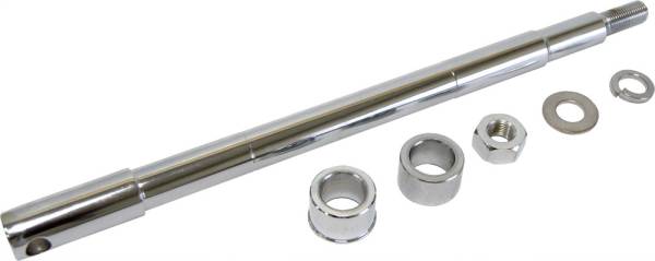 HARDDRIVE - CHROME REAR AXLE W/HARDWARE 4 SPD FL & FX W/BELT DRV 80-86 - Image 1