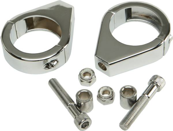 HARDDRIVE - TURNSIGNAL CLAMPS 41MM PR CHROME - Image 1