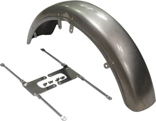 HARDDRIVE - FRONT FENDER NG W/BRACKETS EARLY STYLE W/CHROME BRACKETS - Image 1